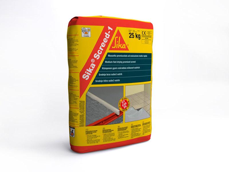 Sika® Screed-1 Premiscelato per la realizzazione di massetti. Classe CT C25 F5 secondo UNI EN 13813. Sika