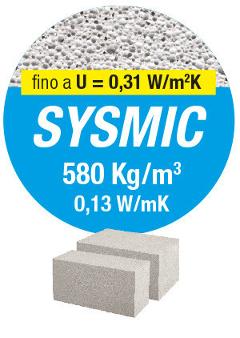 SYSMIC, Il mattone con portanza strutturale superiore a 50 kg/cm2 specifico per murature portanti. Gasbeton