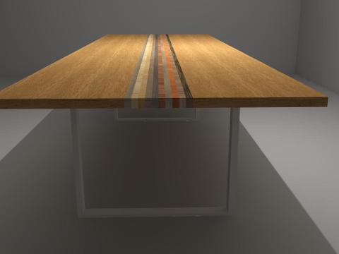 Tavolo in Legno con piedi in Ferro Invenzione d'Arredamento Rettangolare